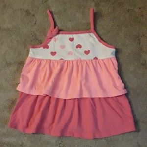 Jumping Beans pink layered tank top